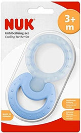 NUK Classic and Cool 2-delt køler-biteringesæt til massage og afkøling 1 sæt BPA-fri assorterede farver