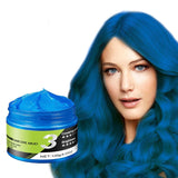 Blåt hårvoks Midlertidig blåt hårsprayfarve Crazy Blue Vaskbar hårfarve Øjeblikkelig hårfarve Naturlig hårfarve Styling Hår til mænd Kvinder Fest Naty Shop Hårfarve Standard titel