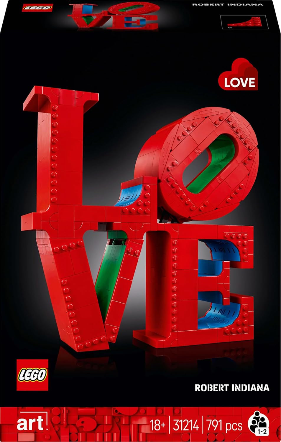 LEGO Art Love Byggesæt til Voksne Boligdekoration Valentinsdag og Mors Dag Gave til Kvinder og Mænd Kreativ aktivitet for Kunst- og Designelskere 31214 Byggesæt Besuche den LEGO-Store