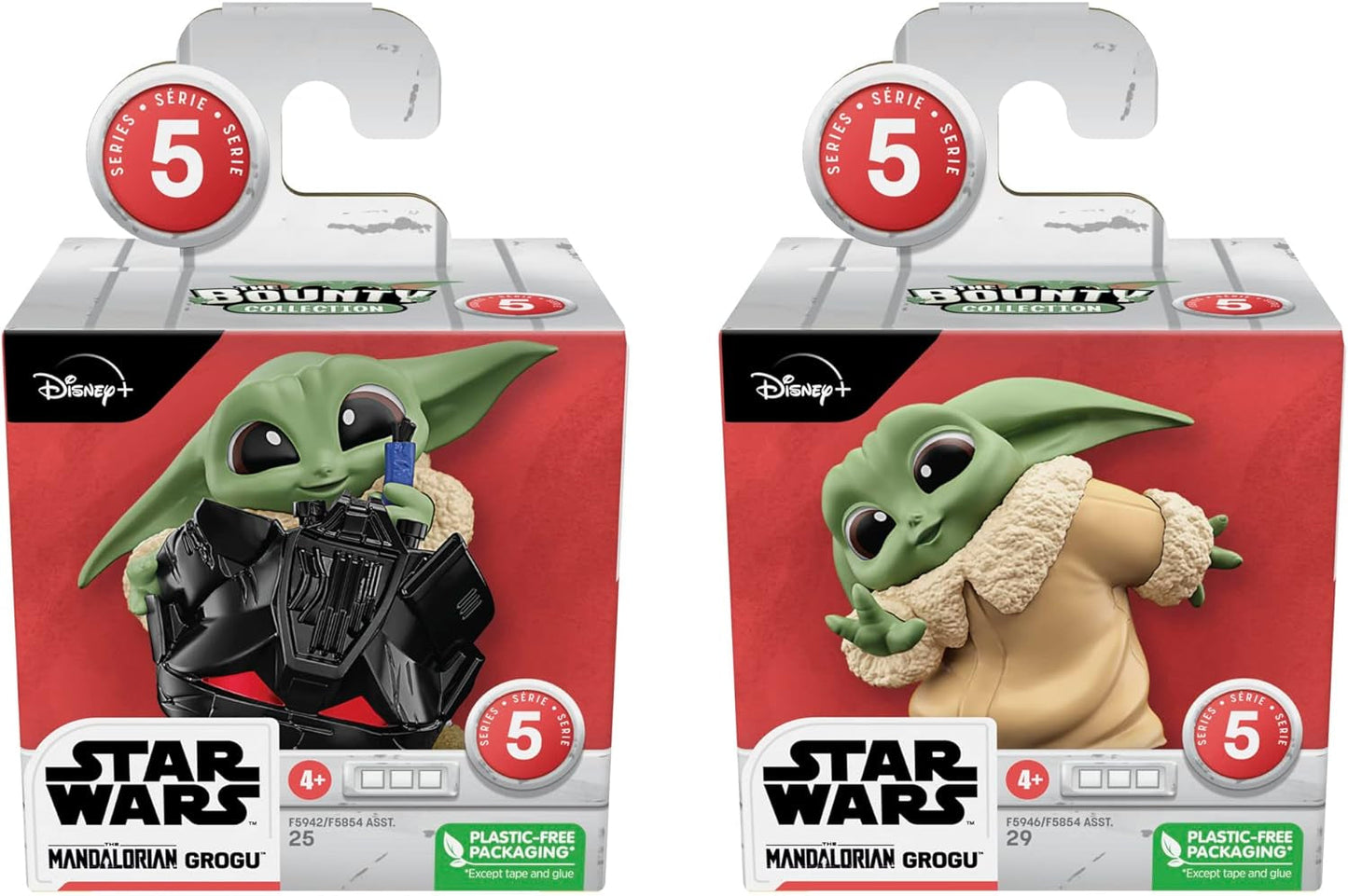 Star Wars Hasbro Bounty Collection Series 5, Grogu Figures 2-pack, Hjelmspil, Peek-a-Boo spil, 4+ år gammelt legetøj, 5,5 cm, Multi, F5941 Action Figures Naty Shop