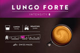 Café Royal Professional Pads, Lungo Forte, 50 Nespresso (R) Professionelle kompatible puder til kontor og gastronomie, Rainforest Alliance certificering, 100 Prozent Arabica Kaffee, Intensitet 8