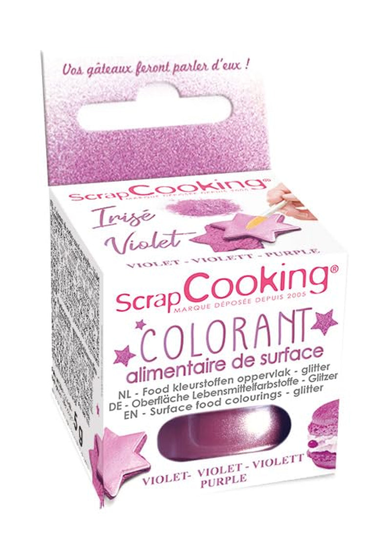 Scrapcooking - Limegrøn madfarve - Spiselig glitterpulver til overflader - Til kager, småkager, makroner, chokolade og fudge - Limegrøn - 4087
