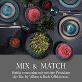 ligesom. de Villeroy & Boch - Lave Gris spisestel i stentøj, 4 dele, keramisk look, bordservice til 2, grå