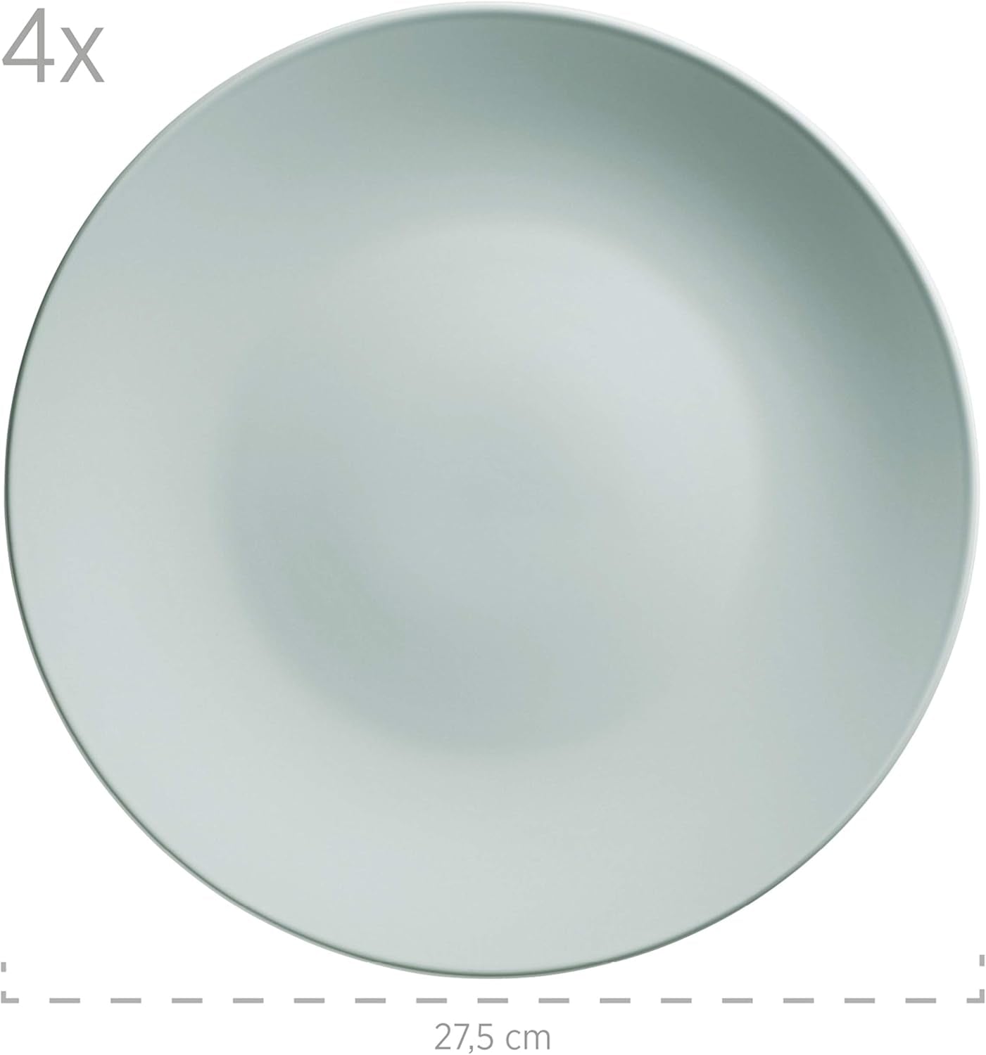 MÄSER Pastel Selection, Modernes Geschirr Set for 4 Personen, 16-teiliges Kombiservice aus Keramik, Steinzeug, Türkis-Grün
