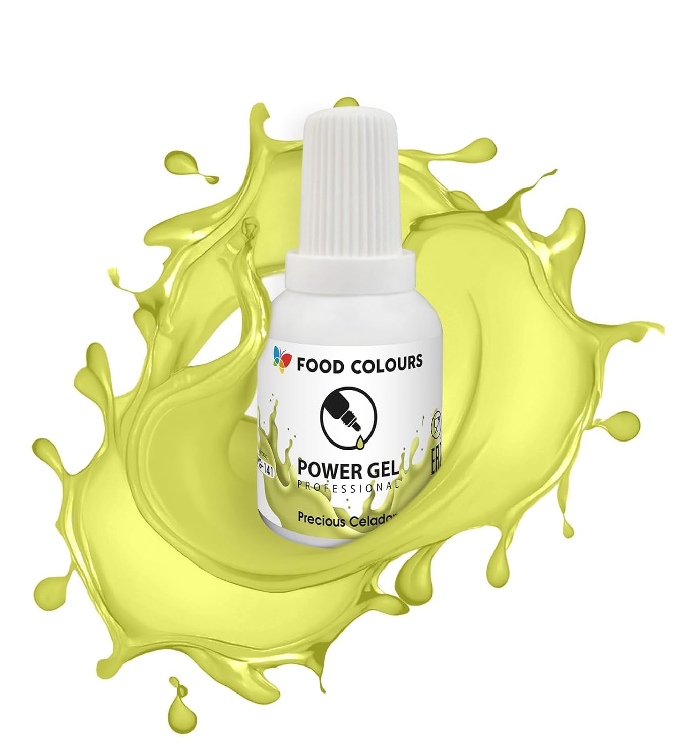 Gel madfarve, beige, champagnefarve, 20 g. Food coloring for a wide range of applications for decorating cakes, tarts, cream, sponge cake, royal icing, macarons.