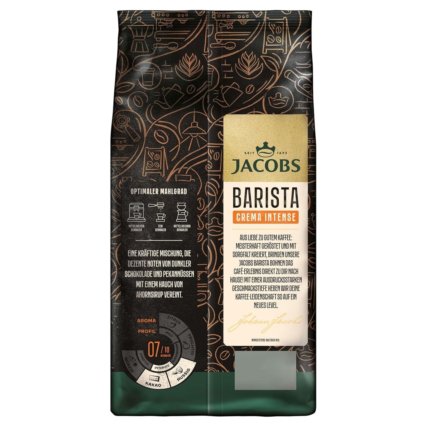 Hel kaffebønne JACOBS Barista Editions Crema Intense (4 x 1 kg)