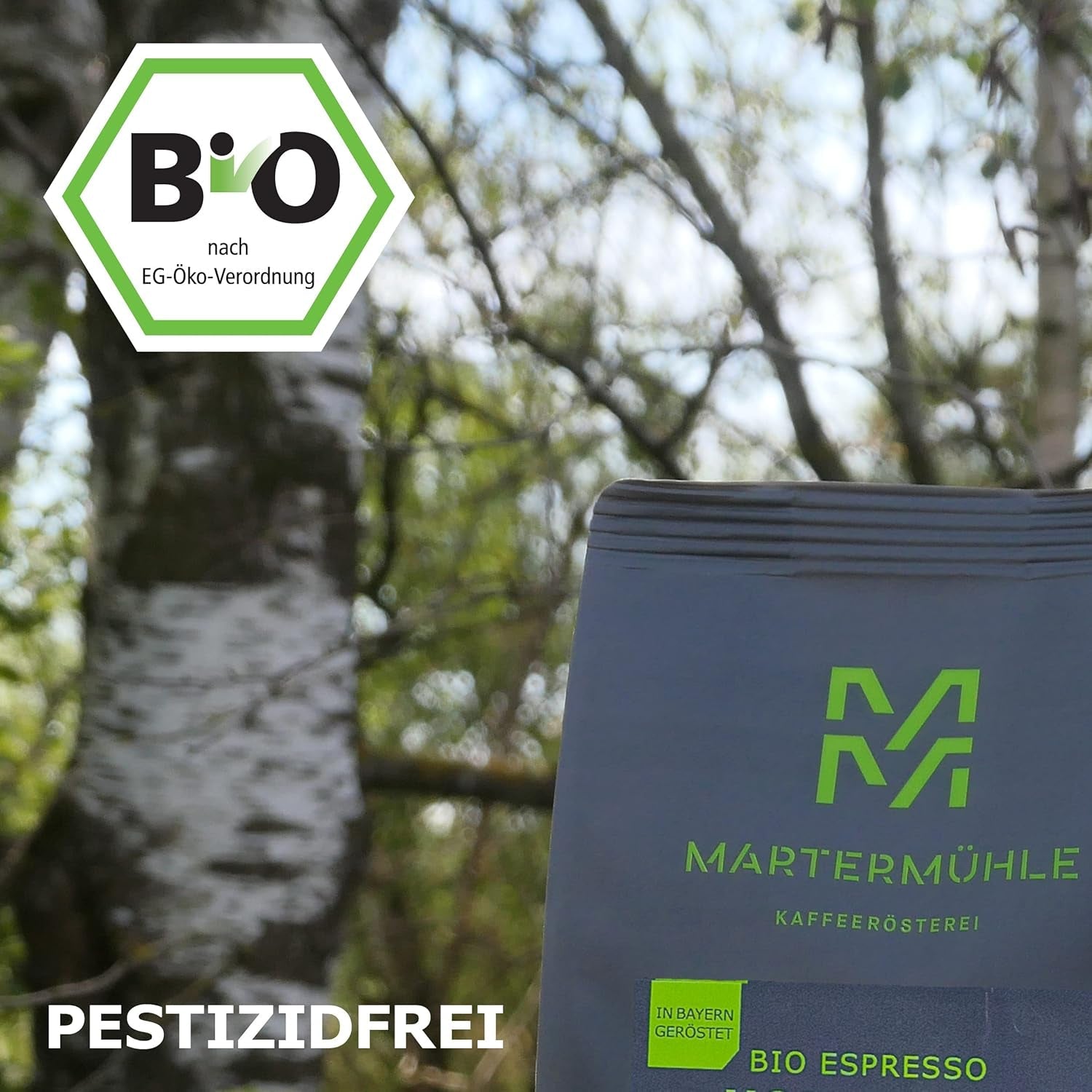 Martermühle Mexiko Bio Espressobohnen entkoffeiniert 1 kg mittelkräftig I Arabica I Smag: Nougat, Zartbitterschokolade I Ganze Bio Espresso-Bohnen schonend geröstet, säurearm