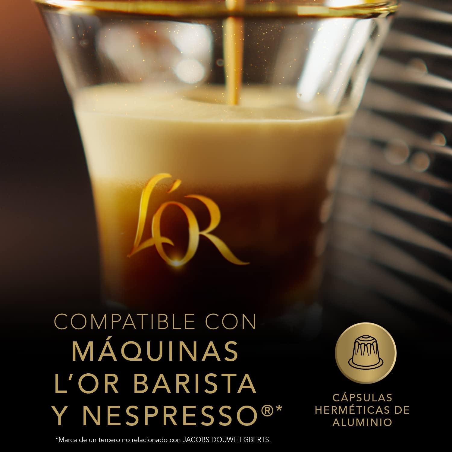 L'OR Espresso Kaffeekapseln Onyx | Intensitet 12 | 200 kompatible Nespresso-kapsler (R)* - Eksklusivt for Amazon