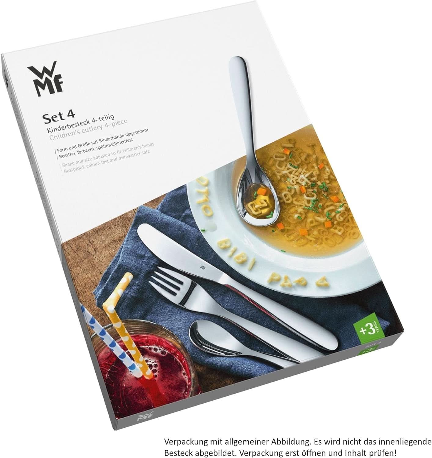 WMF Animals bestiksæt i rustfrit stål til børn, 4 dele, poleret Cromargan Kitchen Naty Shop