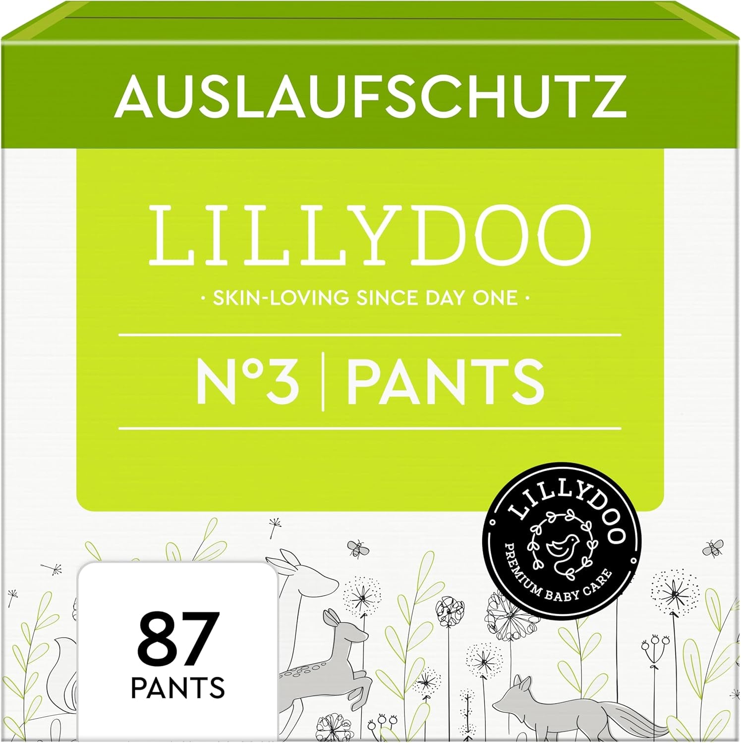LILLYDOO Hudvenlige Bukser Størrelse 5 (12-17 kg) Månedlig æske (105 stk.)