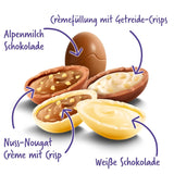 Mix til Milka-æg - Farverig blanding af fyldte chokoladeæg til påske, i fem varianter - 350g