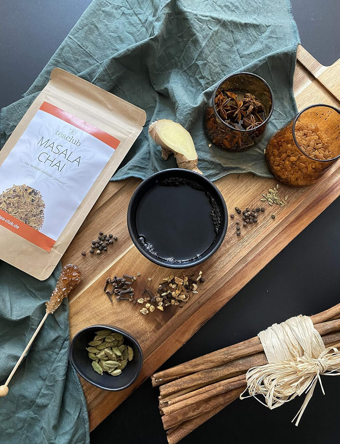 Masala Chai te krydderiblanding 100g, indiske krydderier til chai te eller chai latte, 100% naturlig, uden smag, Teaclub Tea