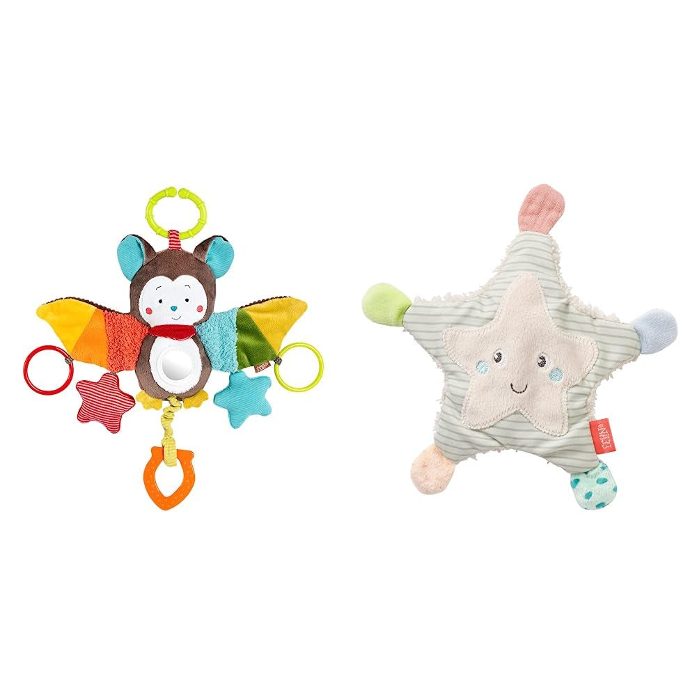 Fehn Octopus Activity Toy - Baby Motor Skill Legetøj til klapvogne og Bright Starts, Oball, Rangle Legetøj med Grib Bolde til at gå, Interaktivt Baby Legetøj Bebe Toys Naty Shop Dyr Raslende Aktivitetspakke Bat