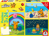 Schmidt Spiele 56212 Mouse Good Friends 3X24 brikker puslespil til børn Blå puslespil Naty Shop Standardtitel
