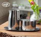 MÆLK OG SUKKER SÆT alfi højkvalitets poleret rustfrit stål mælke- og sukkersæt, elegant design, tåler opvaskemaskine, holdbart