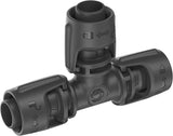 Gardena mikro-drypvandingssystem T-stykke 13 mm (1/2"): Konnektor til 13 mm foderrør, T-gren, automatisk kunstvanding, genanvendelig (13201-20)