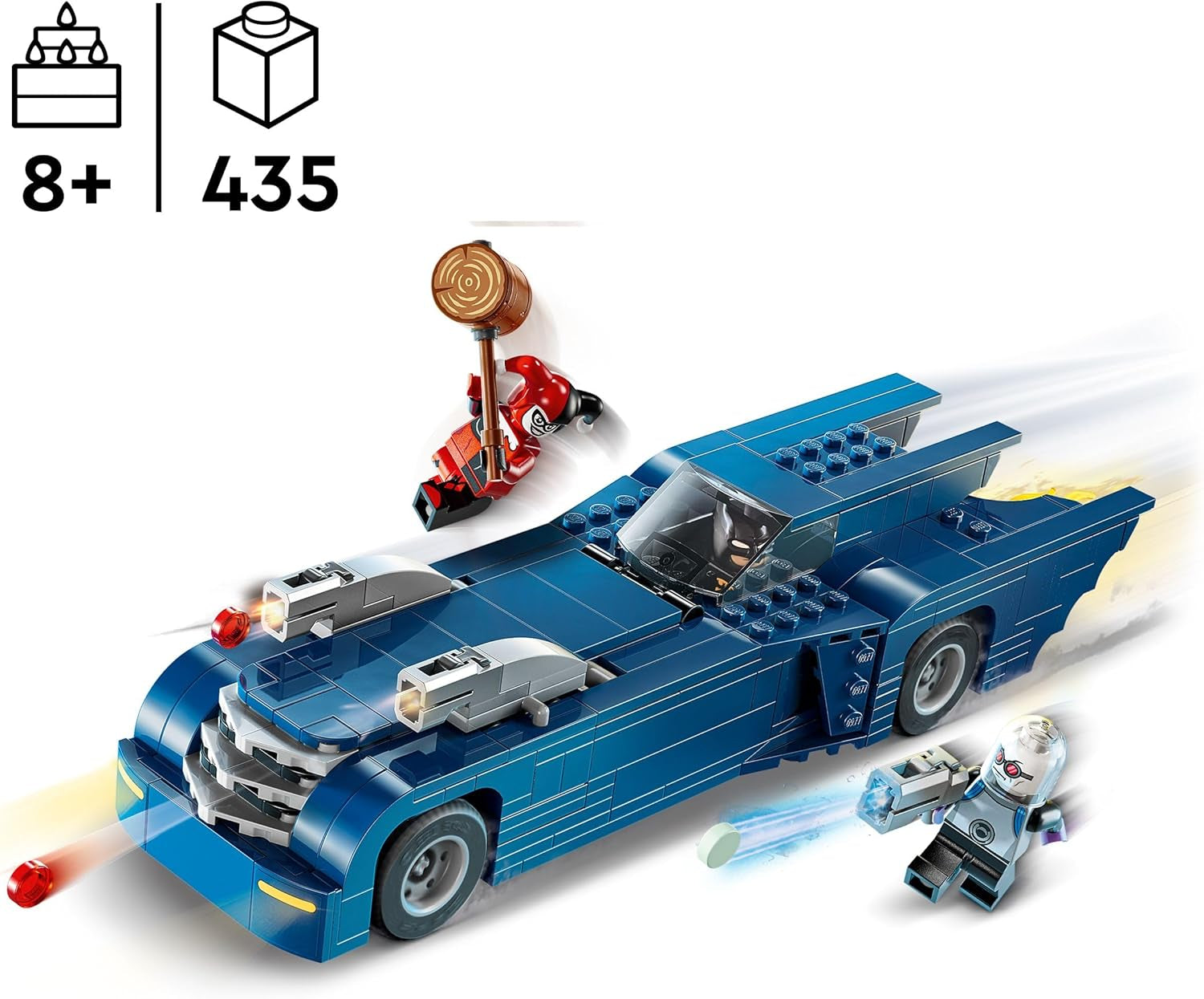 LEGO DC Batman: Batman in the Batmobile vs. Harley Quinn og Mr Freeze tegneserielegetøjsbil til børn Gave til drenge og piger 8 år 76274 Byggesæt Besuche den LEGO-Store