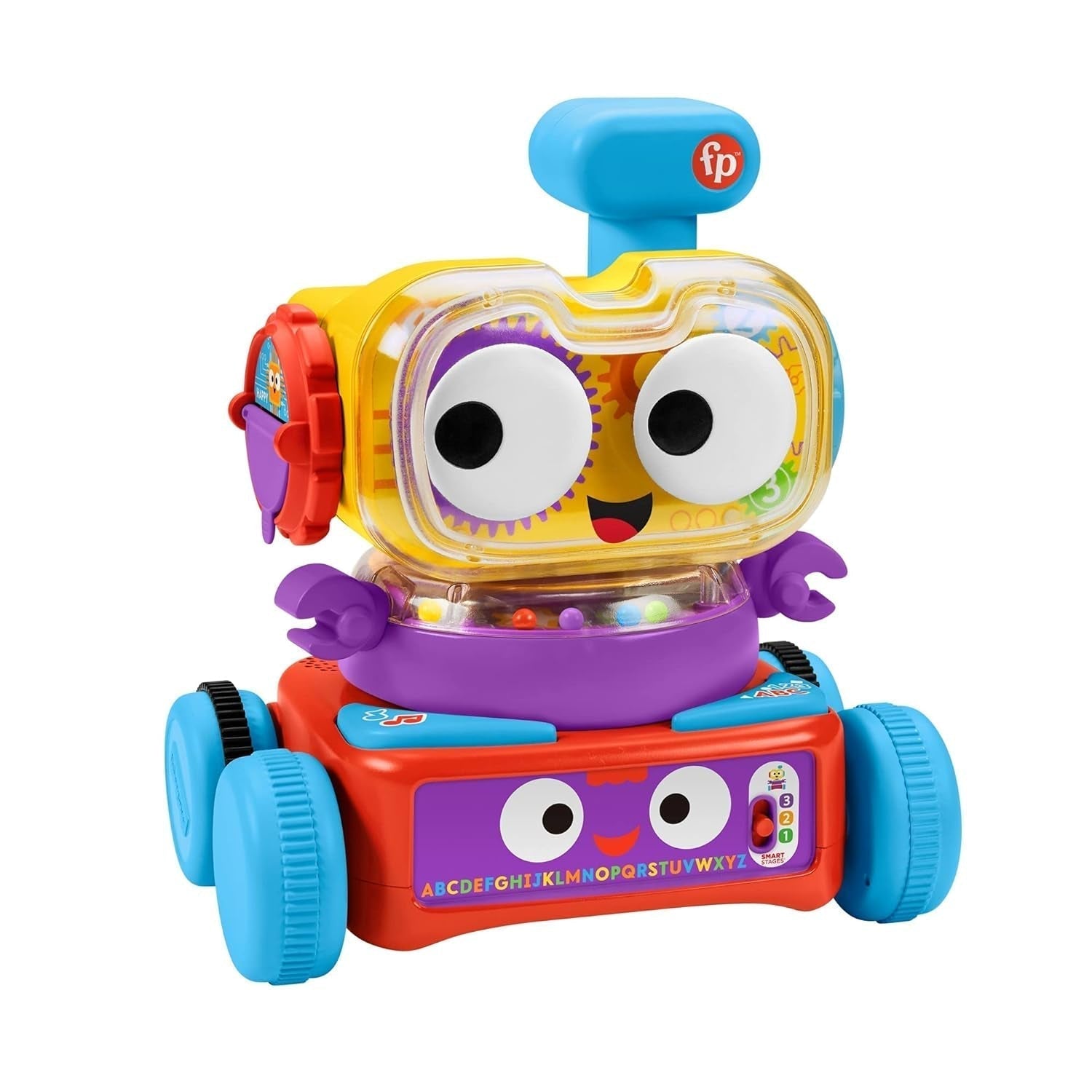 Fisher-Price 4-i-1 læringsrobot Linus til babyer og småbørn, legetøj fra 6 måneder - tysktalende, HCK39 babylegetøj Naty Shop italiensk