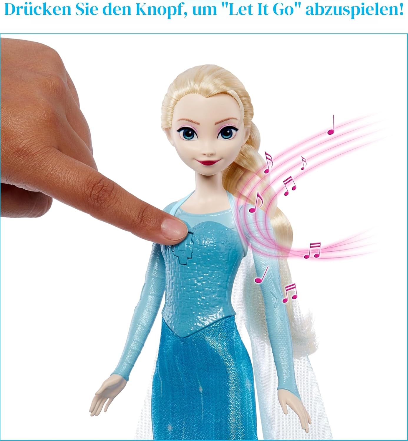 Mattel Disney Frozen Toys Elsa Singing Doll in Iconic Outfit Sings Let It Go fra Disney Frozen Movie for Kids