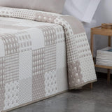 VIALMAN Colcha Bouti Ligera Sengetæppe Sofia 21, polyester bomuld, beige, Cama 150: 250 X 270 Cm Senge og tæpper Besuche den VIALMAN-Store