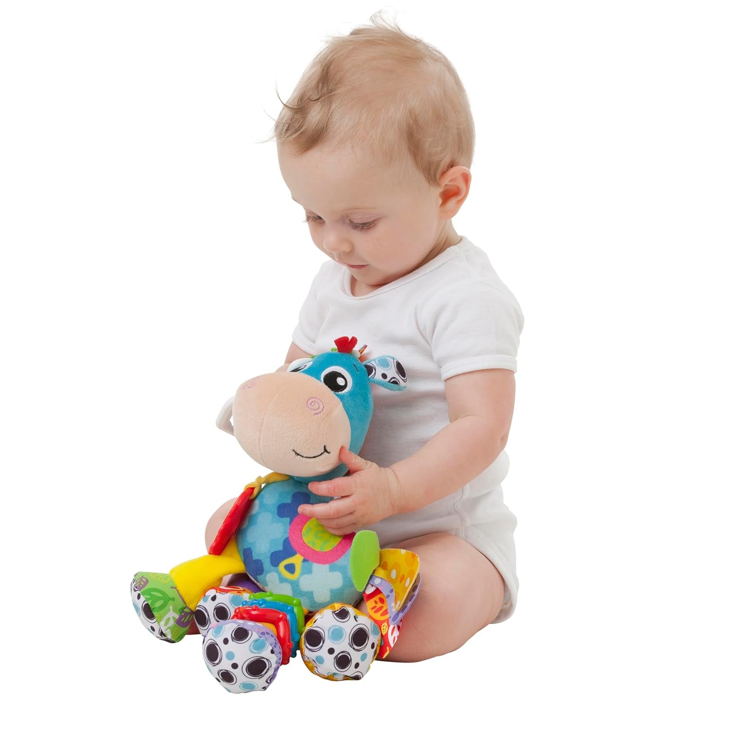 Playgro Clip Clop Sensory Garden Activity Gavepakke - Sensorisk havelegetøj til babyer fra 0 måneder - Interaktivt legetøj med rangler, bider og klapvognsven - 4 stk.