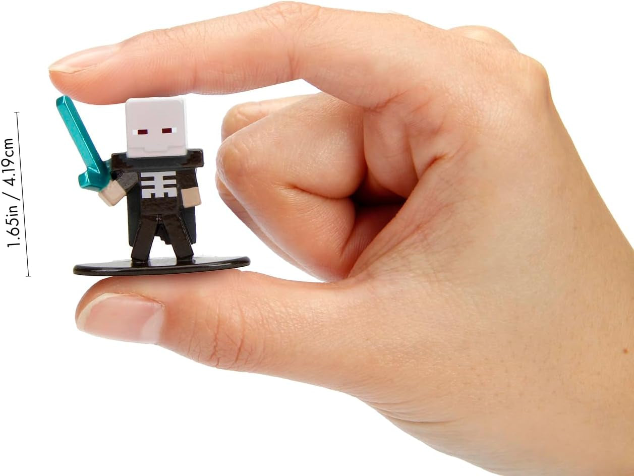 Jada Toys - Minecraft Blind Pack Nanofigs, Wave 2, Minecraft Legends Nano Metal samlerfigur, Forskellige modeller, 4 Cm, Alder 3+, Sorte Actionfigurer Naty Shop