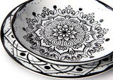 Excelsa Boheme Noir tallerkensæt, 18 dele, Porcelæn, Schwarz