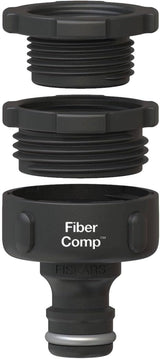 Fiskars vandhaneforbindelse, til vandhaner, Ø 21mm (G 1/2"), FiberComp, Universal størrelse, 10g, sort/orange, 1027053