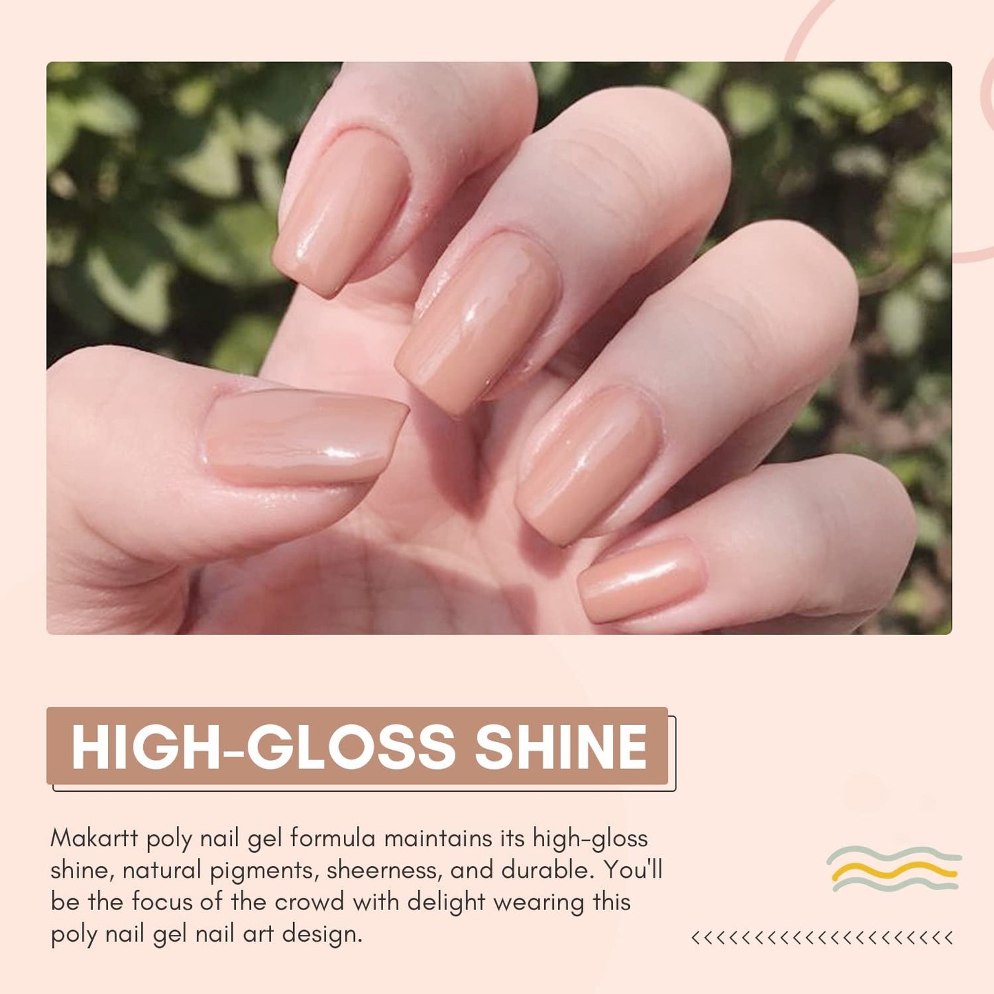 Makartt Poly Nail Extension Gel - Akryl Extension Gel, Nail Strengthening Gel, Negle Decoration, 50ml (lilla)