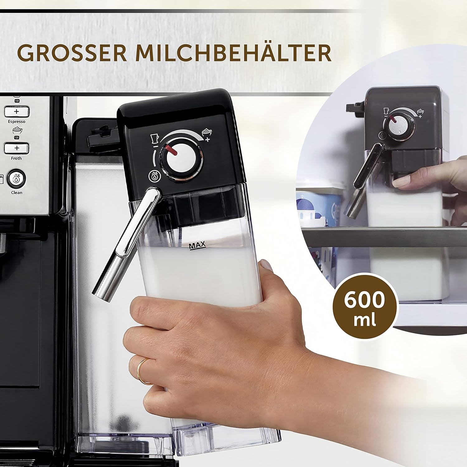 Espresso Breville Prima Latte II | Latte og cappuccino maskine | Professionel pumpe med 15 bar og mælkeskummer | Sølv [VCF108X]