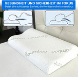 Ortopædisk Memory Foam Nakkestøttepude - Ergonomisk pude, Anti-snorkepude til side-, mave- og rygsover, pude, 60 cm x 40 cm x 12 cm cervikal ortopædiske puder Naty Shop
