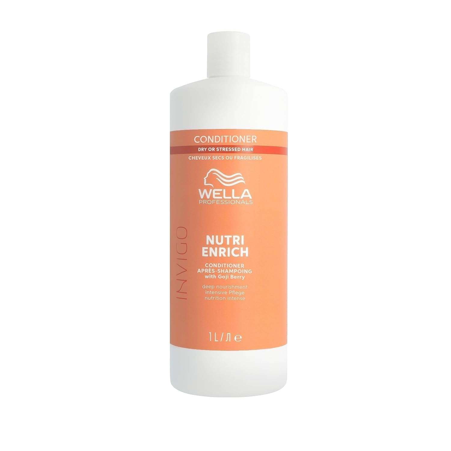 Wella Professionals Invigo Nutri Enrich - fugtgivende pleje til beskadiget hår - balsam, maske og balsam med E-vitamin, panthenol og mandler - mod krus og til livlige krøller Hårmaske Naty Shop Conditioner 1 liter