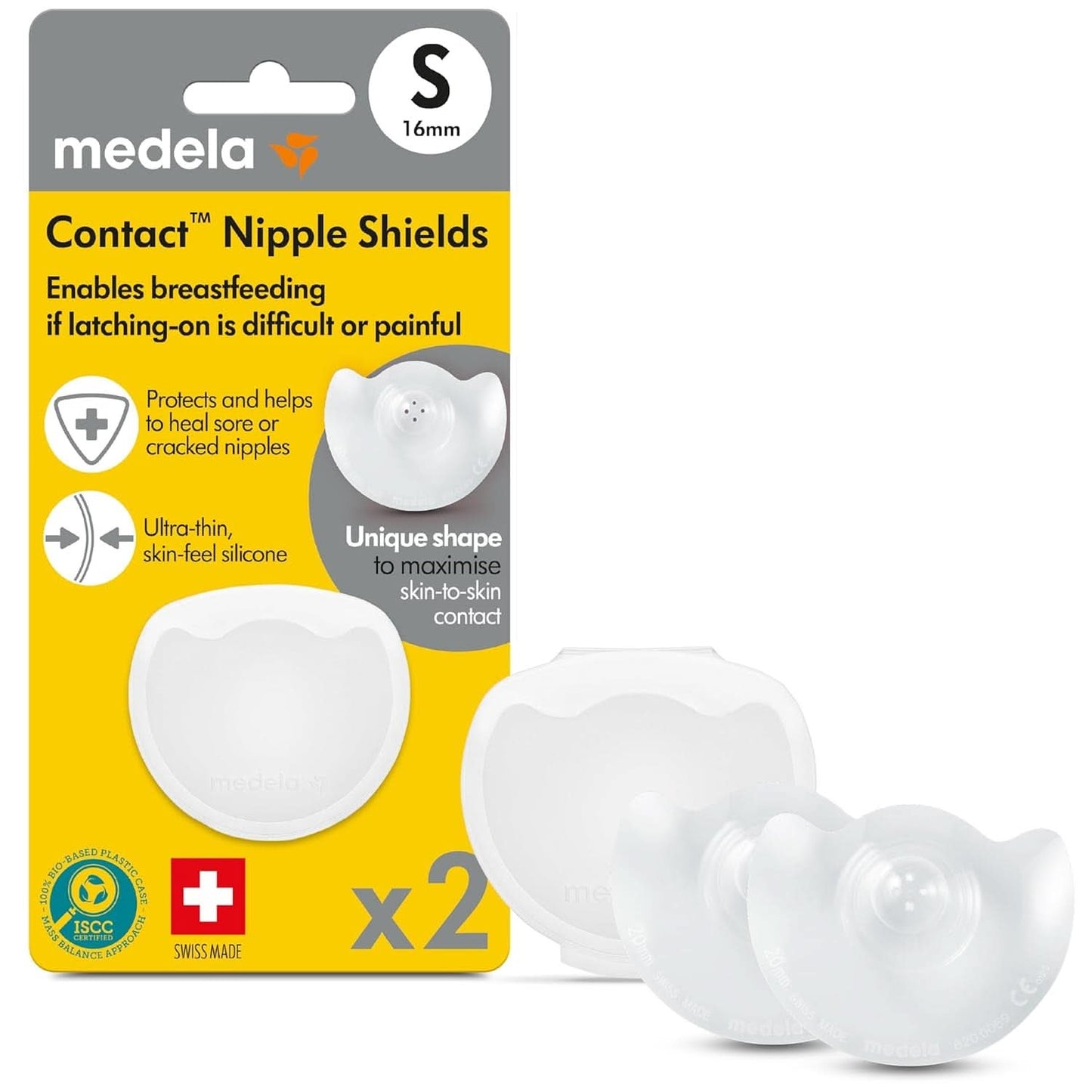 Medela brystvortebeskyttelse, silikone, flerfarvet Tilbehør Mad og amning Bebe Naty Shop