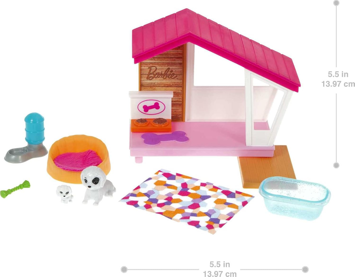 Barbie GRG78 - Mini legesæt med 2 hunde, hundehus og tilbehør, gave til børn fra 3 til 7 år Naty Shop Dolls