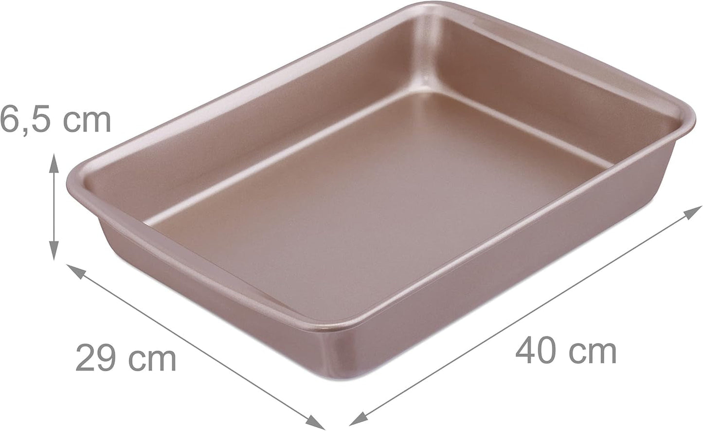 Relaxdays bradepande, non-stick, 4 liter, kulstål, brune Forme og bageplader Naty Shop