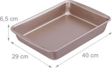 Relaxdays bradepande, non-stick, 4 liter, kulstål, brune Forme og bageplader Naty Shop