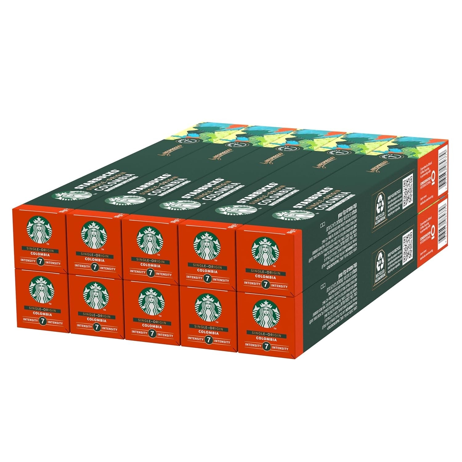 STARBUCKS Single-Origin Colombia af Nespresso, Mittlere Röstung, Kaffeekapseln 10 x 10 (100 Kapseln)