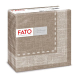Fato - Tørre papirservietter, airlaid, tekstileffekt, pakke med 50 servietter, 40X40 foldet i 4 format, Tropicana Decor