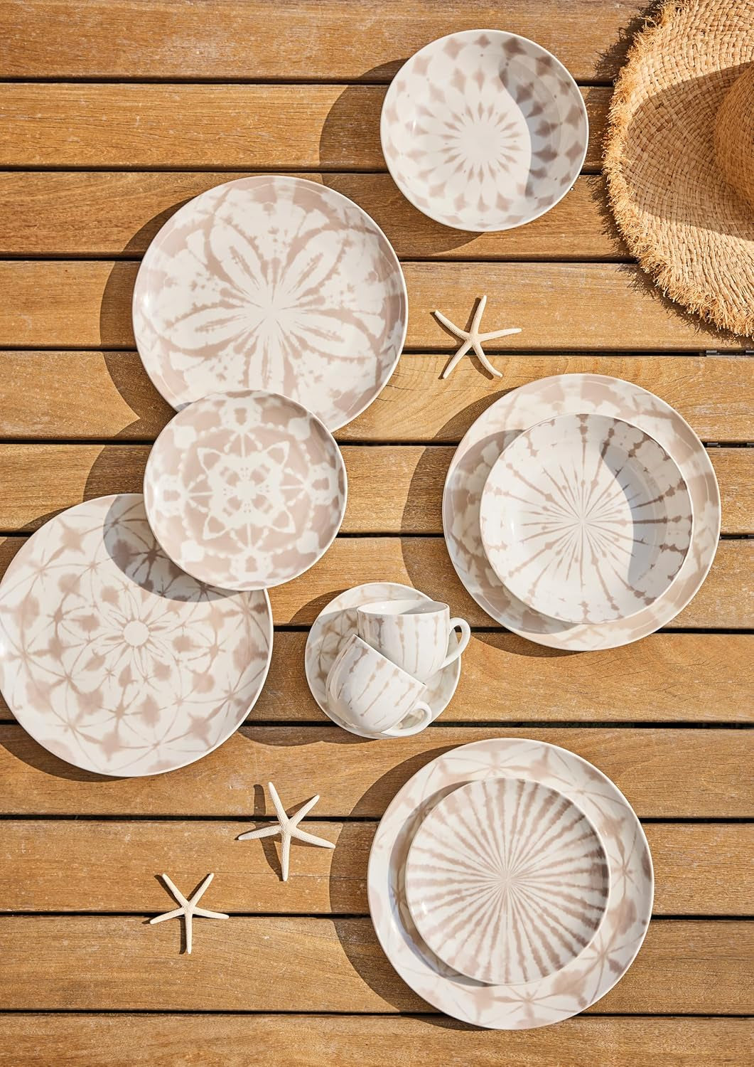 Mallorca, servicesæt til 6 personer, 18 dele, porcelæn, beige