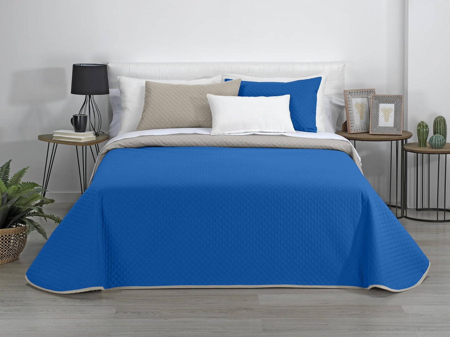 Estoralis | AVA | Vendbar Boutique Quilt | Til alle årstider | Farve - grå/blå | Til 120/135 cm seng. seng. (230 X 270 Cm. Ancho X Alto) | Quiltet quilt Quilts og quilts Naty Shop