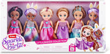 Samleprinsesse-modedukker, prinsesse-påklædningsdukker (pakke med 6)