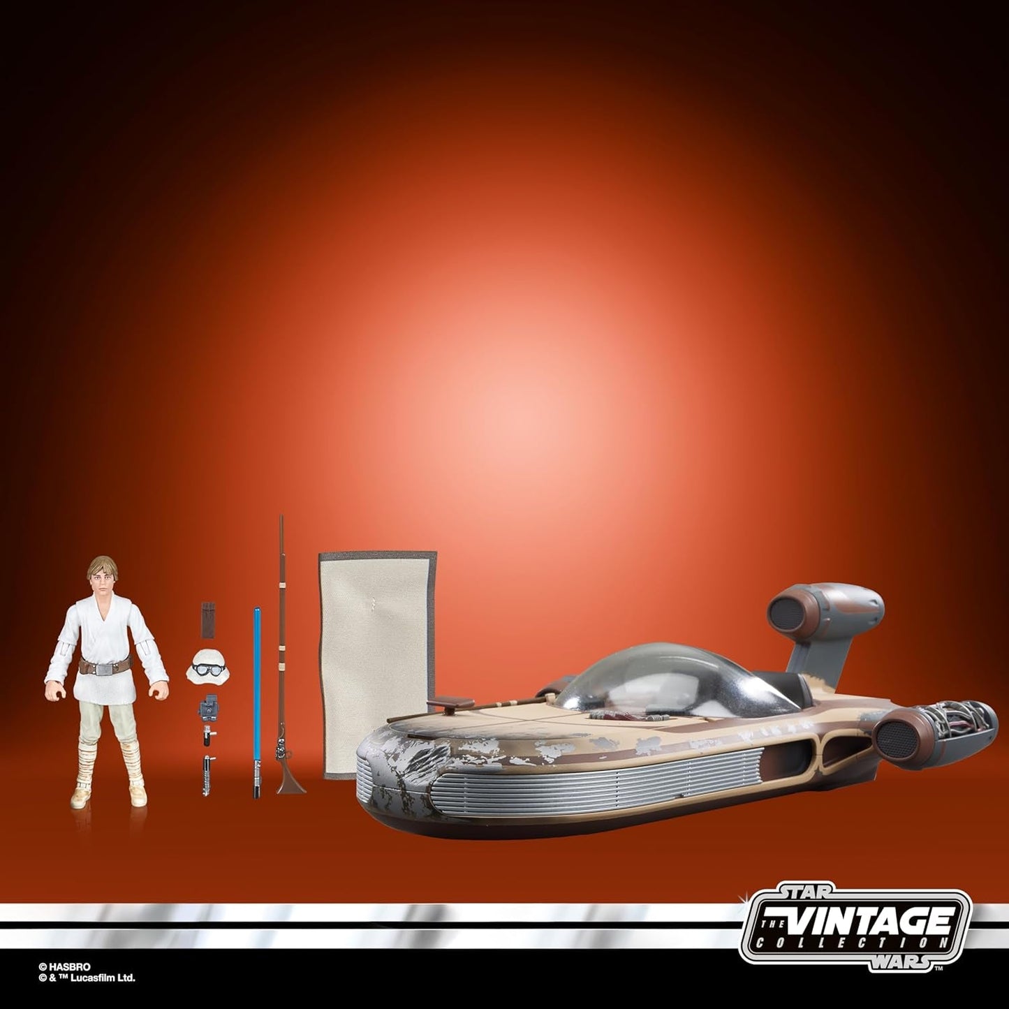 Star Wars Vintage Collection Landspeeder & Luke Skywalker, Star Wars: A New Hope Action Figur & Vehicle, 9,5 cm actionfigurer Naty Shop