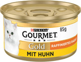Gourmet guld raffineret Ragout kylling våd kattefoder 12 pakke (12 x 85 g)