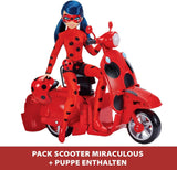 Bandai - Miraculous Ladybug - Miraculous Switch'n Go Scooter + 26 cm Ladybug Lucky Charm Artikuleret Dukke - P50668