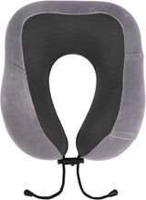 WELLGRO Nakkepudesæt med 3D-søvnmaske og ørepropper - Aftageligt betræk - Memory Foam - Lynlåslukning - Inklusiv opbevaringstaske - Rejsepude - Farvevalgbar, Farve:Grå Cervikal ortopædiske puder Naty Shop