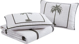 Tommy Bahama Palm Island Collection | Dyne - 100% bomuld, vendbar, blød og åndbar, forvasket for ekstra blødhed, king size seng, grå dyner og dyner Naty Shop