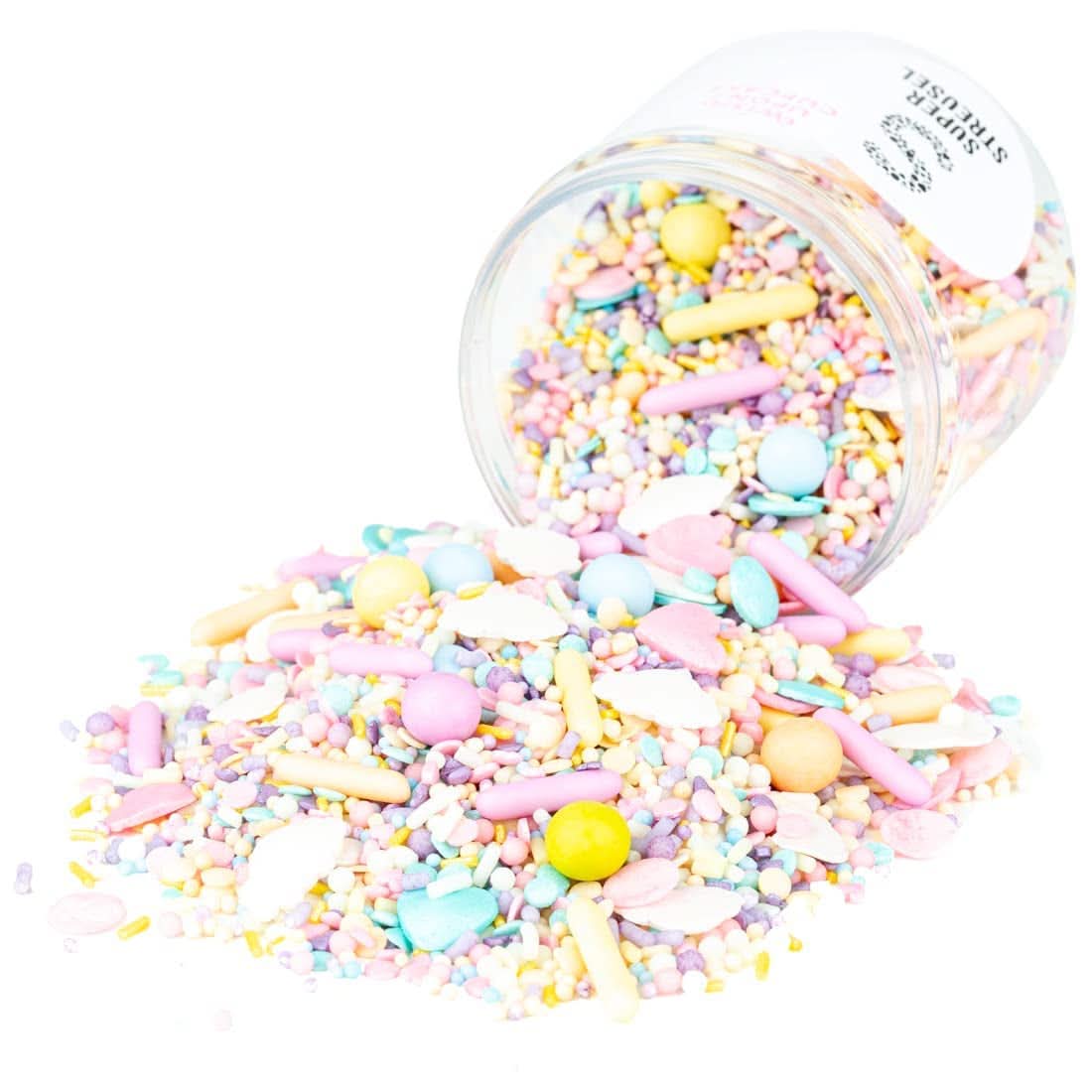 Super Streusel Carusel Pastel, drys i pastelfarver, 90 gram Sprinkles Naty Shop 180 gram