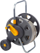 HOZELOCK - Slangeopruller Plus 50 M (Ø 12,5 mm) samlet: Max kapacitet 60 m, stabil og robust til almindelig brug, samlet med 50 m slange, 1 sprøjtedyse + stik [2435R0000]