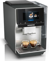 Automatisk espressomaskine Siemens EQ700 classic TP715D01, app-kontrol, koldbryggning, intuitiv touch-display, op til 10 individuelle kaffekreationer som favoritter, automatisk damprensning, 1500 W, sølvgrå