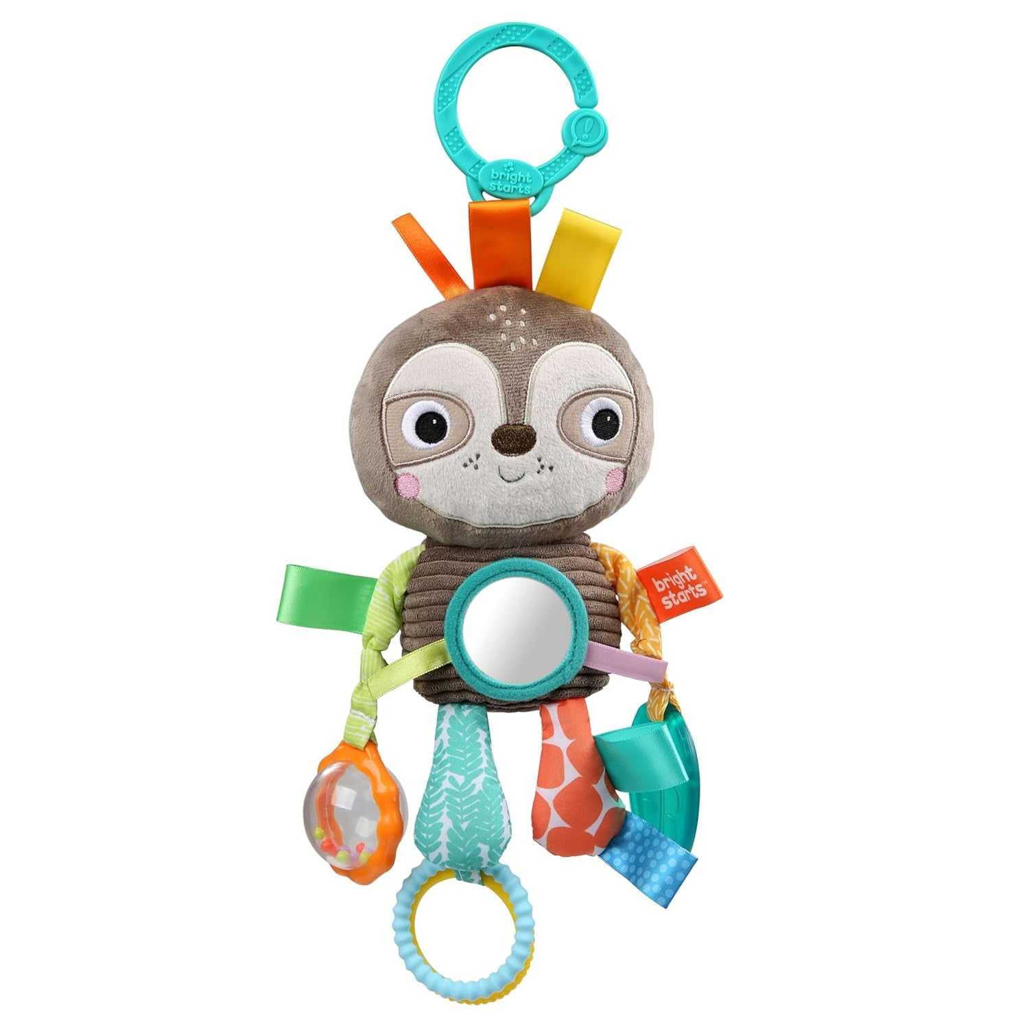 Bright Starts Barnelegetøj Dovendyr - med Rangle, Spejl og Taggie Loops Babylegetøj Naty Shop